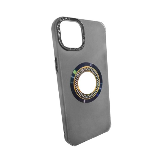 Silicone Case with Diamond Designe for Apple iPhone 15 Black